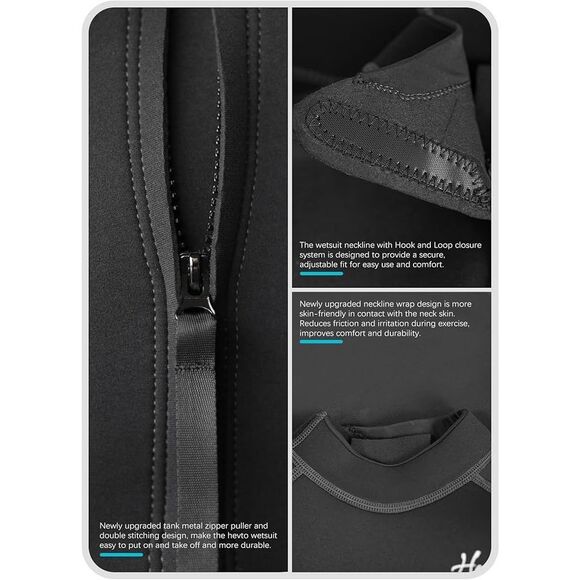 Wetsuit for Youth 3/2mm Neoprene Full Wet Suit size 13 unisex - Picture 4 of 10